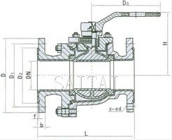 Q41F46/F3-10/16/25C、10P  ANSI:150Lb  300Lb结构图