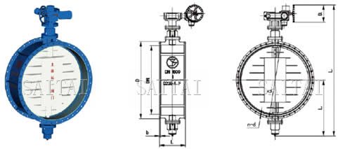 电动通风蝶阀外形尺寸图