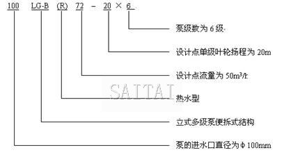 LG-B多级泵型号意义