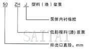 ZHJ型料(渣)浆泵型号说明图