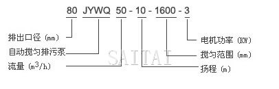 JYWQ、JPWQ系列自动搅匀排污泵型号说明