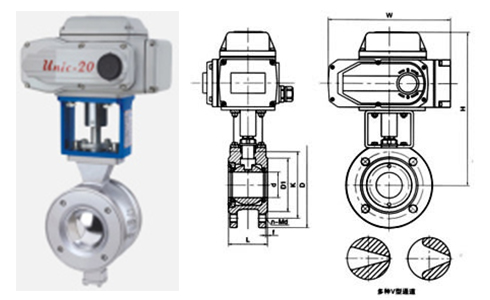 V型球阀外形总装图