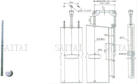 UFZ-4型浮标液位计结构图