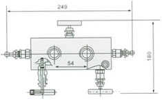 EN5-14 WF-3型五阀组外形尺寸图