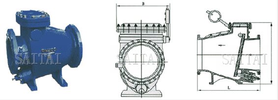 HH44(Z/X)、HH44(X/T/H)微阻缓闭止回阀外形尺寸图